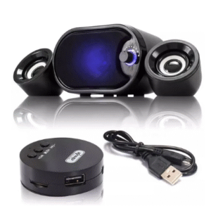 CAIXA DE SOM SUBWOOFER 2.1 KNUP BLUETOOTH USB KP 6018BH