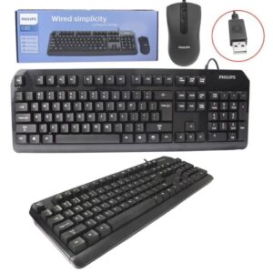 KIT TECLADO E MOUSE COM FIO USB C212 PHILIPS