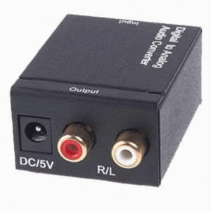 ADAPTADOR CONVERSOR OPTICO  COAXIAL DIGITAL PARA SOM ANALOGICO SAIDA RCA LE-4126
