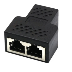 CONECTOR EXTENSOR DUPLICADOR RJ45 SPLITTER PLUG T PRETO XTRAD