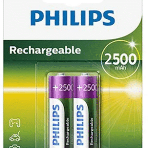 PILHA RECARREGAVEL PHILIPS AA 2500MAH COM 2