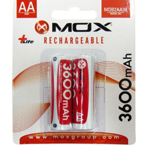 PILHA RECARREGAVEL AA MOX 3600MAH COM 02 UNIDADES