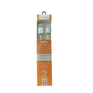 CABO CARREGADOR USB RAPIDO 2 METROS PARA IPHONE