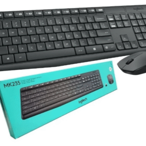 KIT TECLADO E MOUSE LOGITECH MK235 WIRELESS CINZA E PRETO