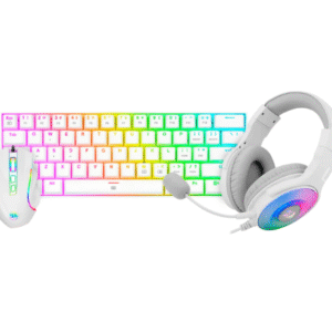 KIT REDRAGON 3 EM 1 S129W - TECLADO K630RGBW + MOUSE M607W + HEADSET PANDORA H350RGB-1-W