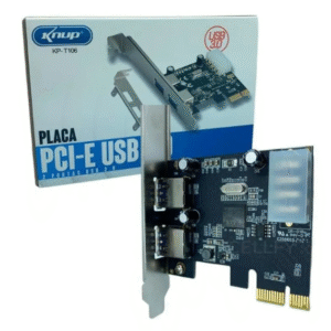 PLACA PCI-E USB 3.0 C/ 2 PORTAS TRANSFERÊNCIA DADOS 5GBPS
