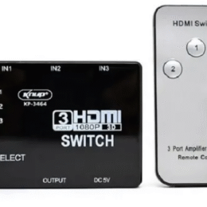ADAPTADOR SWITCH HDMI 3 1 3 ENTRADAS 1 SAIDA COM CONTROLE KP-3465