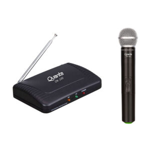 MICROFONE PROFISSIONAL QUANTA QTMWU105 WIRELESS UHF PRETO
