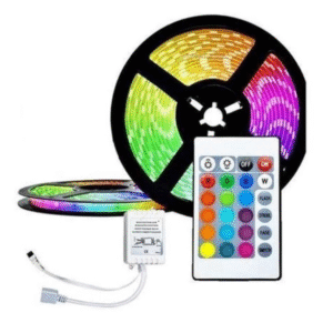 FITA LED 5M ULTRA RGB 5050-5V-RGB + CONTROLE + FONTE KIT COMPLETO