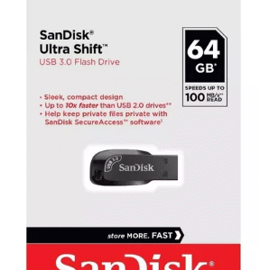 PENDRIVE SANDISK 64GB  USB 3.0 ULTRA SHIFT MORE FAST