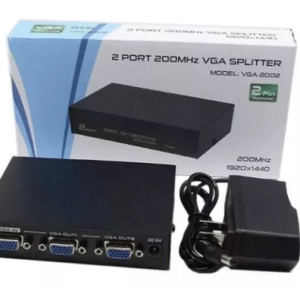 SPLITTER VGA 1x2PORT 200MHZ VGA DIVISOR DE SINAL DE VIDEO AD139