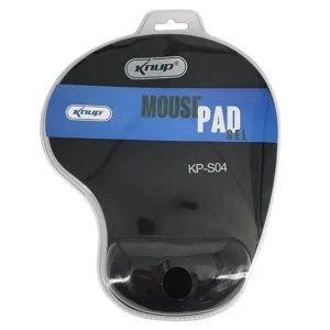 MOUSE PAD COM APOIO GEL PRETO KNUP S04