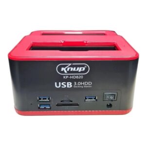 DOCK STATION KNUP, CASE PARA HD SATA, PENDRIVE SD, USB 3.0 - KP-HD820
