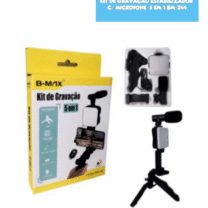 KIT DE GRAVAÇAO ESTABILIZADOR C/ MICROFONE 5 EM 1 BM-244