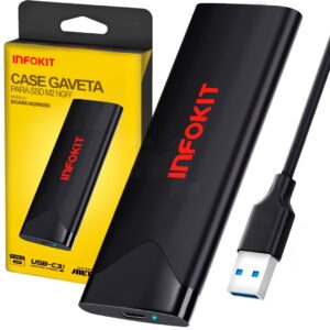 CASE SSD M.2 NGFF 5GBPS USB TIPO C USB 3.1 INFOKIT - ECASE-M2NG50
