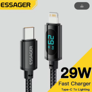 CABO CARREGADOR TURBO PD 29W TIPO C PARA LIGHTNING ESSAGER 1M