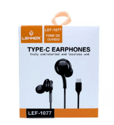 FONE DE OUVIDO TIPO C C/ MICROFONE LEF-1077