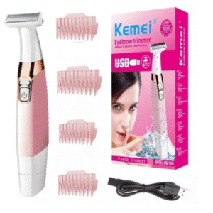 DEPILADOR APARADOR DE PELOS INTIMOS KEMEI KM 1900 COR ROSA
