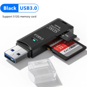 2-EM-1 LEITOR DE CARTÃO DE MEMÓRIA MICRO SD TF, USB 3.0, UNIDADE FLASH, ADAPTADOR PARA PC E LAPTOPS, 2PCS
