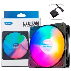 COOLER GAMER FAN 120MM LED RGB GABINETE/CPU KP-VR314