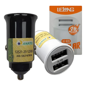 IN CAR CARREGADOR VEICULAR 2 USB3.4A LE-533