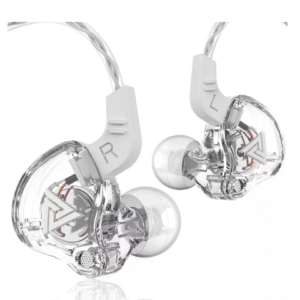 FONE DE OUVIDO IN-EAR GAMER QKZ RETORNO DE PALCO AK6 AK6 BRANCO COM LUZES N E A