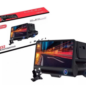 DVR AUTOMOTIVO COM CÂMERA DE RÉ E FRONTAL - KNUP S132