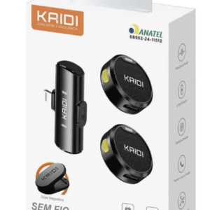 MICROFONE DE LAPELA SEM FIO PARA IPHONE DUPLO KAIDI KMF4-A