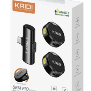 MICROFONE DE LAPELA SEM TIPO C  DUPLO KAIDI KMF4-C