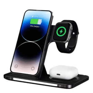 CARREGADOR POR INDUÇAO DOBRAVEL  KAIDI 3 EM 1 KD-9098 15W