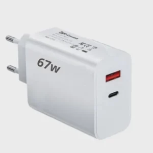 CARREGADOR 67W COM SAÍDA USB-A E USB C XIAOMI, BRANCO