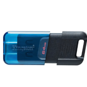 KINGSTON DATATRAVELER 80M 64GB 200MB/S COR DE MEMÓRIA USB-C PRETO/AZUL LISO