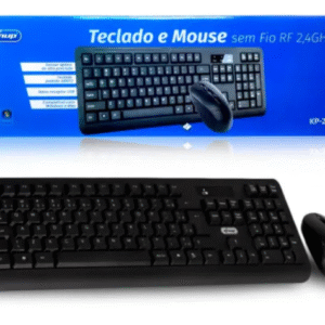 TECLADO E MOUSE SEM FIO WIRELESS ABNT2 KNUP - KP-2064
