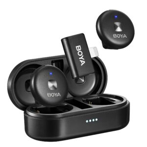 MICROFONE  SEM FIO BOYA OMIC-D P/IOS LAPELA PRETO