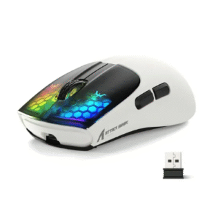 MOUSE GAMER SEM FIO ATTACK SHARK X5 BRANCO
