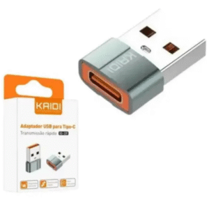 ADAPTADOR CONVERSOR USB TYPE C FÊMEA PARA USB MACHO KAIDI KD-339