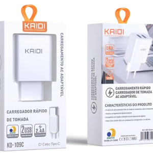 CARREGADOR RAPIDO KD-109S KAIDI COM 2 USB V8