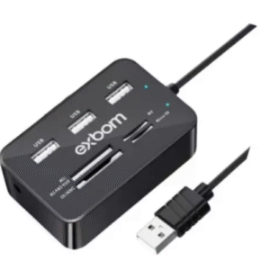 HUB USB 2.0 COM LEITOR DE CARTAO SD E MICRO SD COM 3USB UH-R230