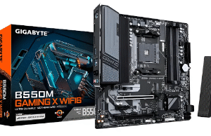 PLACA-MÃE DO COMPUTADOR GIGABYTE B550M GAMING X WIFI6 PRETO