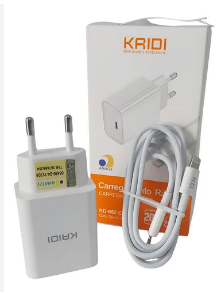 CARREGADOR RAPIDO TURBO USB KAIDI KD-662 CL PARA IPHONE 20W