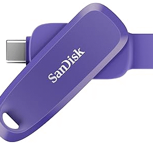 PENDRIVE SANDISK 2 EN 1  128GB  USB / USB C ROXO