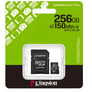 CARTÃO DE MEMÓRIA CANVAS GO PLUS 256GB 150MB/S V10 A1 SDCS3/256GB KINGSTON