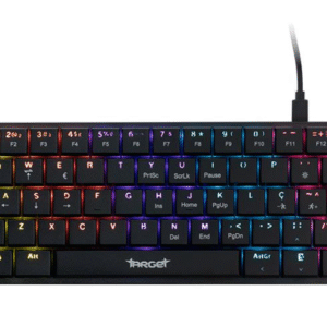 TECLADO MECANICO TGT SHERMAN LP60, RAINBOW, ABNT2, SWITCH AZUL, PRETO, TGT-SHLOW-RBW01