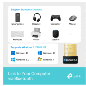 ADAPTADOR BLUETOOTH 5.3 TP-LINK ORIGINAL P/ PC NOTEBOOK DONGLE
