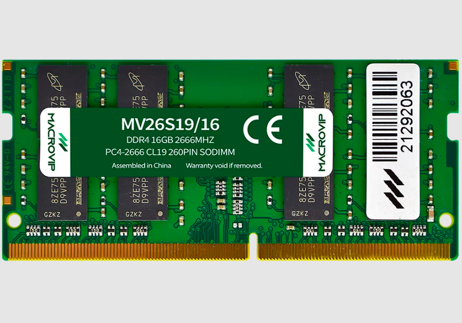 MEMÓRIA RAM PARA NOTEBOOK MACROVIP DDR4 16GB 2666MHZ – MV26S19/16
