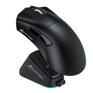 MOUSE GAMER SEM FIO ATTACK SHARK V3 PRO, COM DOCK DE CARREGAMENTO MAGNÉTICO