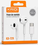 FONE DE OUVIDO TIPO C C/ MICROFONE KAIDI KD-729