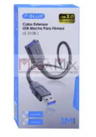 CABO EXTENSOR USB 3.0 IT-BLUE 1 METRO  LE-3008-1