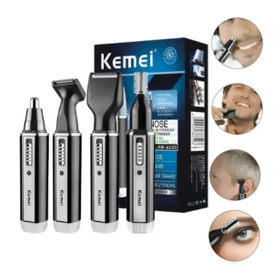 MAQUININHA LAMINA TIRAR PELO NARIZ BARBA CABELO KM6630 KEMEI PRETO