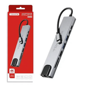 ADAPTADOR TYPE C MULTIFUNCIONAL 8 EM 1 MTV-619 TOMATE